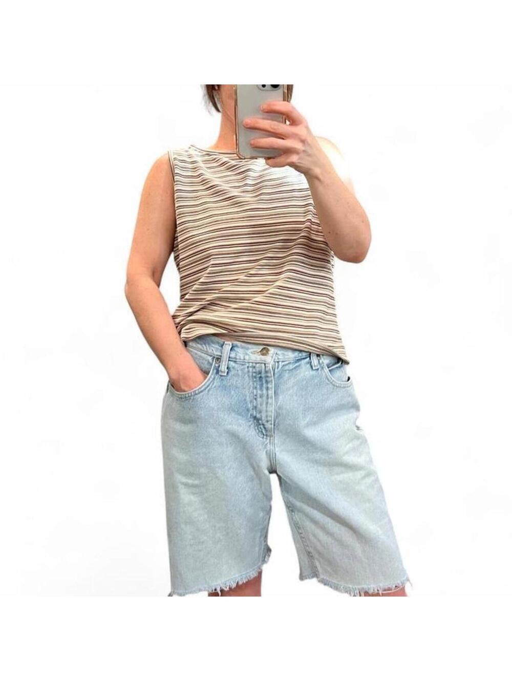 Vintage Riders by Lee Light Wash Denim Jorts Relaxed Long Jean Shorts Y2K